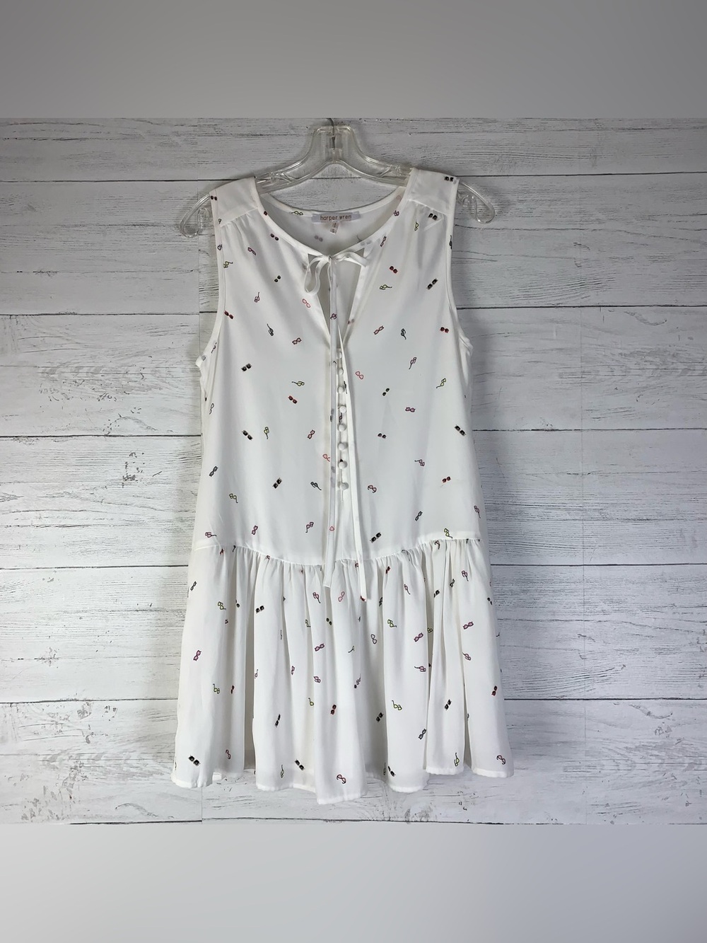 Anthropologie Harper Wren Izzy mini Dress sunglasses print  size Small